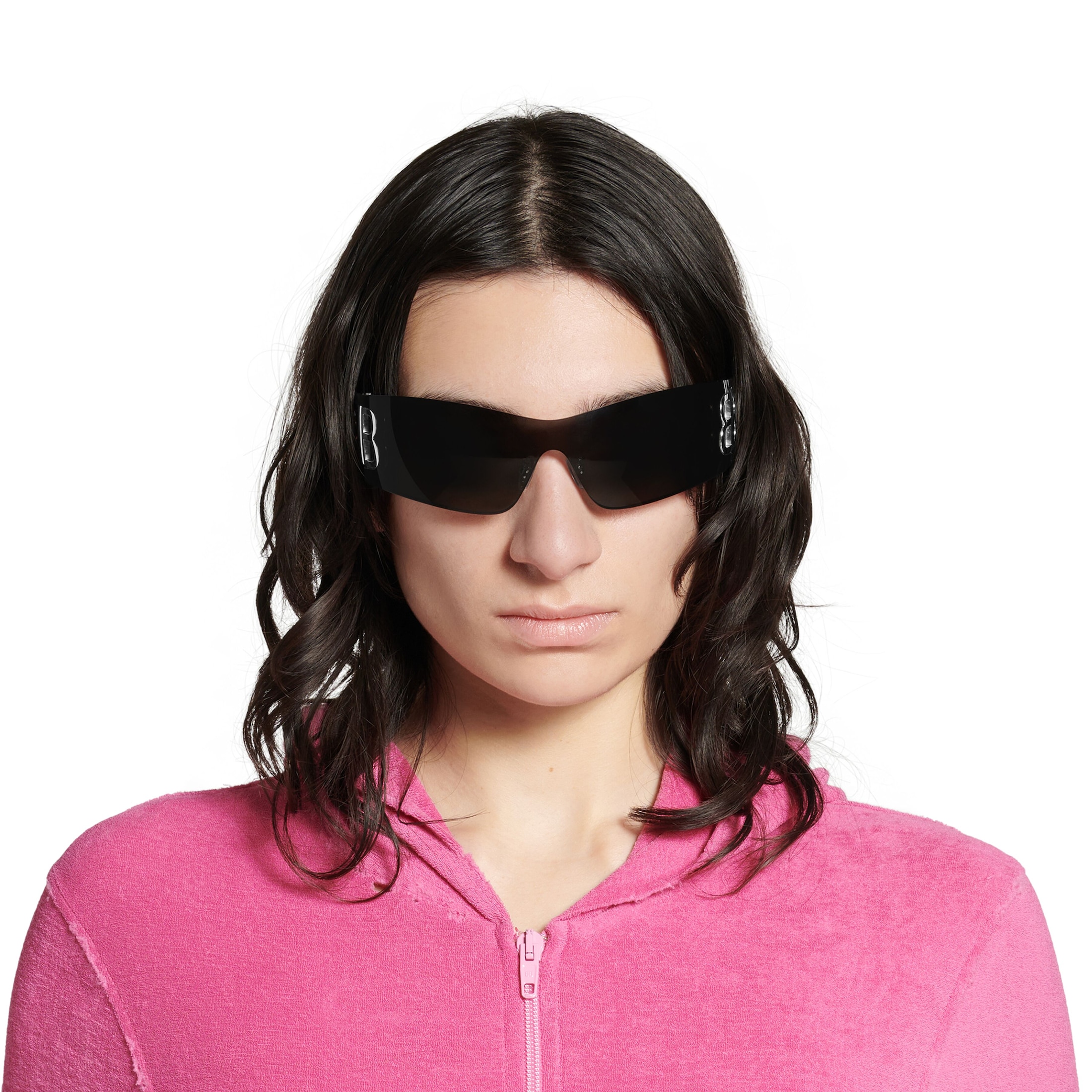 Women’s Bossy Mask Sunglasses in Black - Image 5